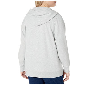 Sweat à capuche zippé pour femme, 100% coton molletonné, avec logo frontal, séchage rapide, respirant, couleur personnalisable, pour l'extérieur, collection hiver - Product Image 2