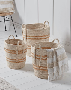 Paniers tissés à la main écologiques du Vietnam en rotin et jacinthe d'eau, tailles personnalisées, fabricant de gros - Product Image 4