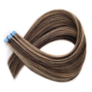 ผมต่อแบบเทปอินวิซิเบิล รีมี่ อินเดียน แฮร์ แบบตรง สีน้ำตาลเข้มผสมบลอนด์ธรรมชาติ # 2/16 - Product Image 2