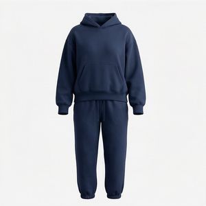 Ensemble sweat-shirt et pantalon à lavage acide de couleur personnalisée OEM, nouveau design, pour femmes, sweat-shirt vintage, taille oversize, unisexe, épaules tombantes, survêtement - Product Image 1