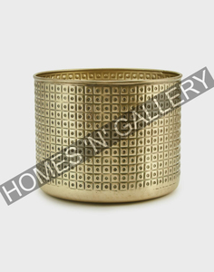 Metal Embossed Customisable Luxury Quality Planter Decorative Round Shape for Indoor & Outdoor Home Decor Pots - Product Image 2