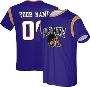 Camiseta de Fútbol Americano Sublimada Personalizada con Nombre y Número, Ropa Deportiva de Secado Rápido para Entrenamiento para Hombre - Product Image 3