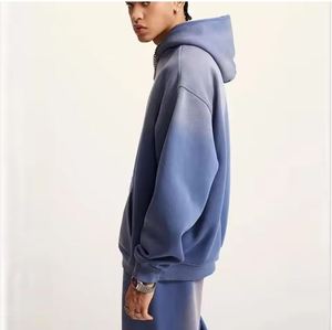 Breathable Eco-Friendly Fleece Fabric Made Drop Shoulder Loose Fit Hoodie & Flared Trousers Sets Tracksuits For Adults <b>Boys</b> - Product Image 4