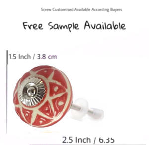 Handmade Ceramic Melon Flower Cabinet Drawer <b>Knobs</b> for Kitchen <b>Dresser</b> Bedroom Outdoor Warehouse & Living Room Use Direct India - Product Image 3