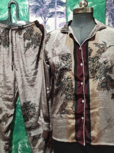 Conjunto de pijama de mezcla de seda de verano para mujer, ropa de dormir suave y transpirable, regalo único para novia, damas de honor, ella - Product Image 4