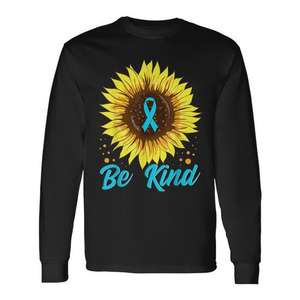 En un mundo donde puedes ser cualquier cosa, sé amable: camiseta de manga larga con diseño de girasoles - Product Image 1
