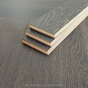 Parquet en chêne massif multicouche Chevron de luxe, bois naturel, chevron noir, parquet contrecollé - Product Image 5