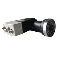 LNB de Banda Ku Premium Quattro Prime Focus, Convertidor de Bajo Ruido y Alta Estabilidad para Cabecera de TV Satelital o Sistemas Multi-Switch