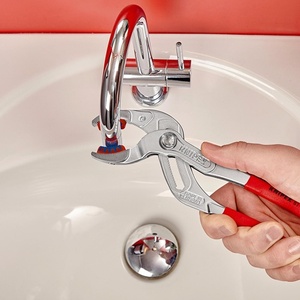 For KNIPEX 250 mm Siphon/Connector Pliers Chrome-Plated with Plastic Jaws <b>Clamping</b> Range 10-75 mm - Product Image 3