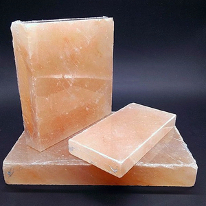 Venta al por mayor técnica tallada piedra de cristal sala de sal del Himalaya bloque de pared azulejos ladrillos de sal del Himalaya - Product Image 1