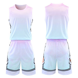 Nuevo Estilo OEM Conjuntos de Uniformes de Baloncesto Transpirables Estampados Reversibles Multicolor 100% Poliéster Sin Mangas de Secado Rápido - Product Image 2