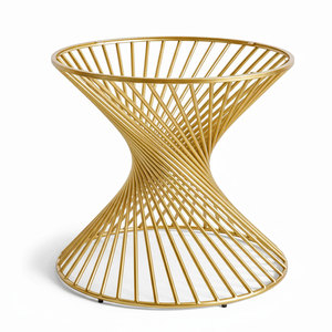 CHBCF024 Pieds de table basse modernes en acier inoxydable en spirale, diamètre 80 cm, hauteur 73 cm, décoratifs et thermolaqués - Product Image 1