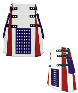 Mode ethnique Kilt utilitaire 100% coton jupe à carreaux bas prix fait à la main par Leather Artisan - Product Image 3