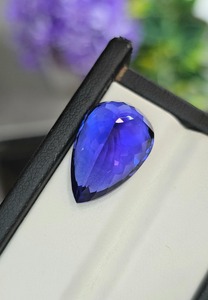 La mejor calidad, 19,05 Ct, tanzanita, pera, piedra preciosa suelta facetada, Color azul real, lupa SD, corte Natural limpio - Product Image 5