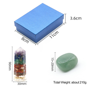 Cristaux Chakra Pierres de Guérison Ensemble Cristaux pour la Méditation Boîte Cadeau de Guérison par Alif cristal et agate - Product Image 6