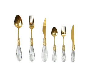 Accueil Cuillères Fourchettes Couteaux Couverts Ensemble Avec Poignées En Résine Blanche Qualité Supérieure Forme Personnalisée Couverts En Métal Ensemble - Product Image 1