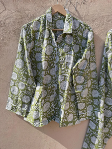 Conjunto Floral de pijama de algodón, ropa de novia de verano de algodón indio, regalos para mujeres, conjunto de pijama de algodón puro 100% - Product Image 3