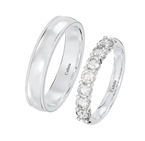 Classic Style Wedding Bands Fine Jewelry Women Ladies 925 Silver OEM ODM Wedding Rings For Couples Set