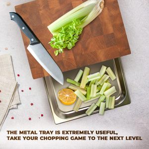 Tabla de Cortar de Madera Natural, No Porosa y Fácil de Limpiar, Apta para Carne, Frutas y Verduras, Elegante y Esencial para la Cocina - Product Image 3