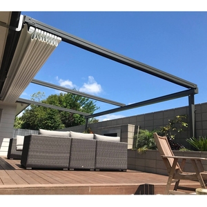 Système de <span class=keywords><strong>toit</strong></span> rétractable électrique imperméable en PVC, pergola coulissante - Product Image 1