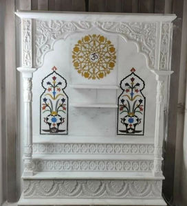 หินอ่อนหินอ่อนในบ้านลายแมนเดอร์สไตล์อินเดียหินอ่อนหินอ่อนขัดเงาขาวใช้ในบ้านดีไซน์ใหม่ - Product Image 5