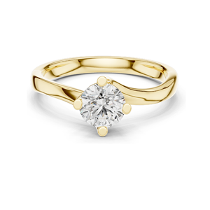 Bague en diamant de laboratoire de 0,5 carat pour femmes, clarté VVS-VS EF, or 18 carats, 14 carats, 10 carats et argent 925, or rose, or jaune, or blanc - Product Image 1