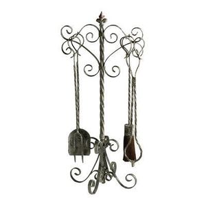 Ensemble d'outils d'incendie en fer compact avec un design efficace et une forme classique adaptée aux petites cheminées ou aux espaces restreints - Product Image 2