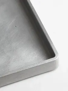 Exxent Serveringsbakke Plateau de service Plateau alimentaire rectangulaire en acier inoxydable Plateau de service en métal Plateau de cuisine - Product Image 4