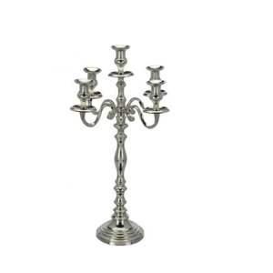 Juego de 2 candelabros modernos de metal en forma de corazón plateado, candelabro cónico sin llama para decoración romántica del hogar o la boda - Product Image 2