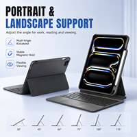 Étui clavier double couche pour tablette avec pavé tactile, support magnétique détachable et protection intégrée pour fourniture OEM/ODM