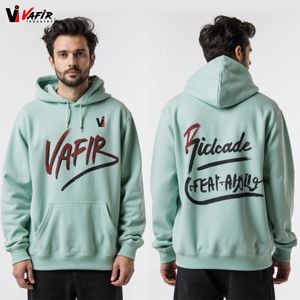 Sweat-shirts à capuche unisexes sur mesure, coupe régulière, en élasthanne/coton molletonné, grande taille, logo brodé, poche, hiver, séchage rapide - Product Image 1