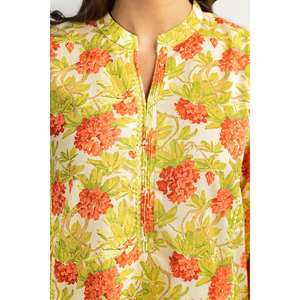 Ensemble Coordonné Décontracté IUSTTS-789 Printemps/Été en Crêpe de Mousseline Imprimé Numérique avec Fermeture Élastique Haut et Pantalon Assortis Tailles XL 2XL - Product Image 2