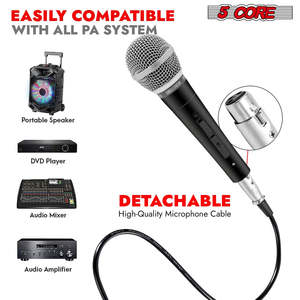 ไมโครโฟนไดนามิก 5Core XLR สำหรับคาราโอเกะ ร้องเพลงในสตูดิโอ ไมค์แบบมือถือ - Product Image 4