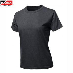 T-shirt pour femme de haute qualité, couleur unie, manches courtes, col rond, en coton, vêtements pour femme, t-shirts décontractés d'été, streetwear, vente en gros - Product Image 1