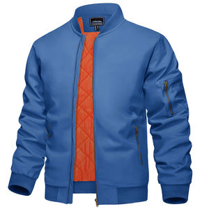 Blouson coupe-vent personnalisé pour hommes, vêtement de ville extérieur décontracté avec fermeture à glissière, blouson d'aviateur imperméable pour l'hiver - Product Image 5