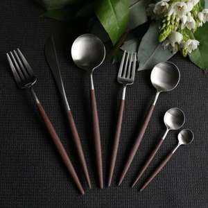 Copper <b>Cutlery</b> <b>Set</b> White Handles Food Grade High Quality Flatware <b>Sets</b> <b>Reusable</b> Dishwasher Safe <b>Cutleries</b> Event Supplies - Product Image 2
