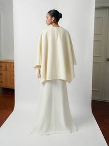 Antiarrugas Kaila Emb Cachemira-Blend Cape Ropa sin mangas Primavera 2025 20% Cachemira 80% Lana Mujer Ropa Whiteant Vietnam - Product Image 5