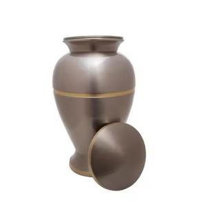 Urne adulte durable pour cendres humaines urnes de crémation imprimées contemporaines en métal fabriquées à la main - Product Image 5