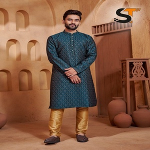 Pijama de Jacquard con lazo Pintex Kurta de buena calidad, exportador y proveedor mundial de Surat al precio más bajo - Product Image 1