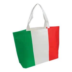 Borse Shopper Personalizzate TNT Tricolore con Soffietto, Borse Promozionali Personalizzabili - Product Image 2