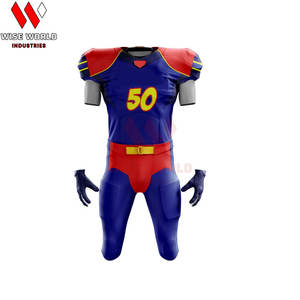 ชุดฟุตบอลอเมริกันแบบสั่งทำ 100% โพลีเอสเตอร์ สำหรับผู้ใหญ่ ชุดฝึกซ้อมกีฬา ระบายอากาศได้ดี พิมพ์ลายแบบซับลิเมชั่น มีไซส์พลัส เสื้อแขนกุด - Product Image 6