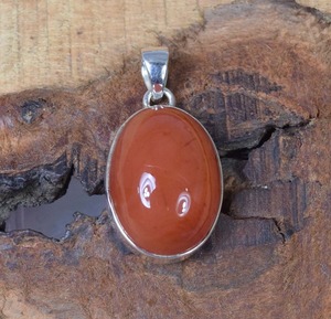 Colgante de piedras preciosas de Color rojo con forma ovalada, regalo de boda perfecto para el amor, piedra preciosa cornalina de Plata de Ley 925 con sello 925 - Product Image 4
