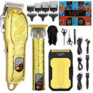 Ensemble de tondeuses à cheveux sans fil professionnelles pour hommes, kit de coupe de cheveux avec batterie, tondeuses à cheveux pour le soin des cheveux - Product Image 4