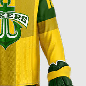 Maillot de hockey sur glace en sergé brodé et personnalisé OEM pour adultes Vêtements de sport personnalisés à la mode avec nom d'équipe - Product Image 5