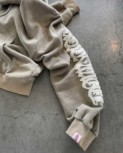 ชุดวอร์ม2ชิ้นสีดำสำหรับผู้ชายและผู้หญิงชุดวอร์มผ้าฝ้ายคอตตอนออกแบบโลโก้ได้ตามต้องการสำหรับใส่ได้ทั้งชายและหญิง - Product Image 6