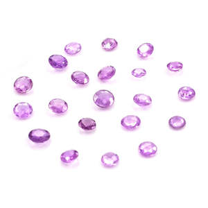 Saphir violet naturel non traité 3 mm et 4 mm, pierre brute, taille brillant, taille rose, rondes, calibrées, gemme - Product Image 1