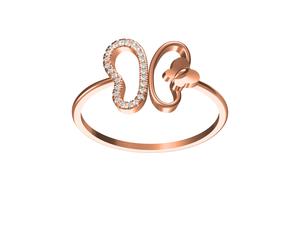 Anillo de compromiso de diamante sólido de oro de 14 quilates de diseño elegante de alta calidad premium certificado IGI para boda o aniversario - Product Image 2