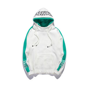 Custom Logo Multi Color Hooded Pullover Men's Hoodies & <b>Sweatshirts</b> 100% Cotton Bulk Hoodie Casual Blouse <b>Fleece</b> Tops White Hood - Product Image 1