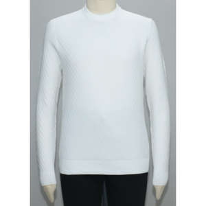 Pull-over élégant à manches longues pour homme, collection Automne-Hiver 2025, en coton biologique BCI, respirant, infroissable, jacquard, personnalisable OEM/ODM - Product Image 5