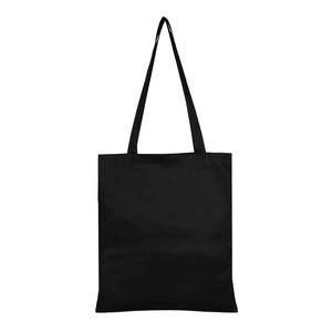 Wholesale Black Cotton Tote <b>Bag</b> 14x16 <b>Medium</b> Size Blank Reusable <b>Bags</b> Heat Transfer Printing Eco-Friendly for Daily Use Foods - Product Image 1